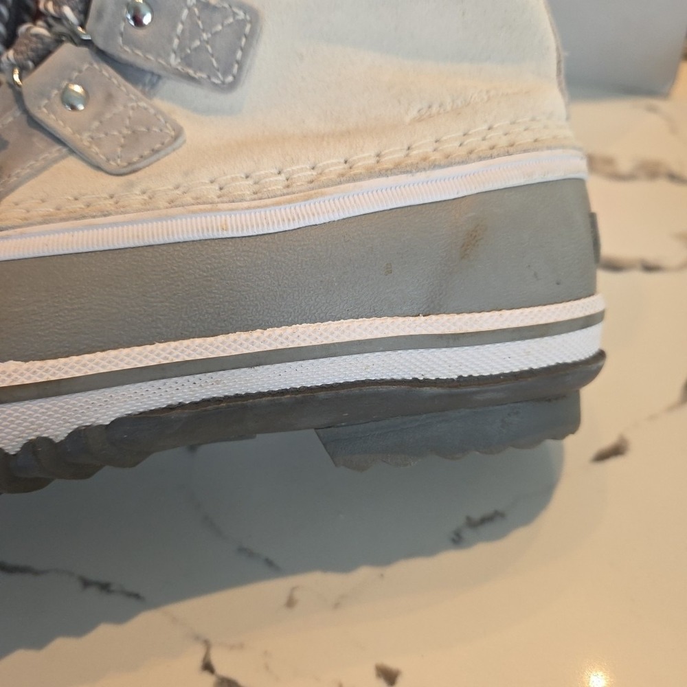 Eddie Bauer Women's Hunt Pac Thermafill Winter Boots Fur Suede Beige Size 7 - Picture 15 of 16